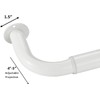 Room Darkening Curtain Rod, White 1-Inch Diameter Wrap Around Drapery