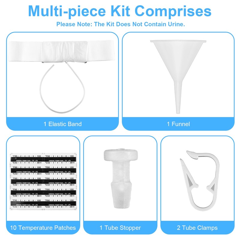 Urine Test Complete Kit with Silicone Funnel & 10 Temp