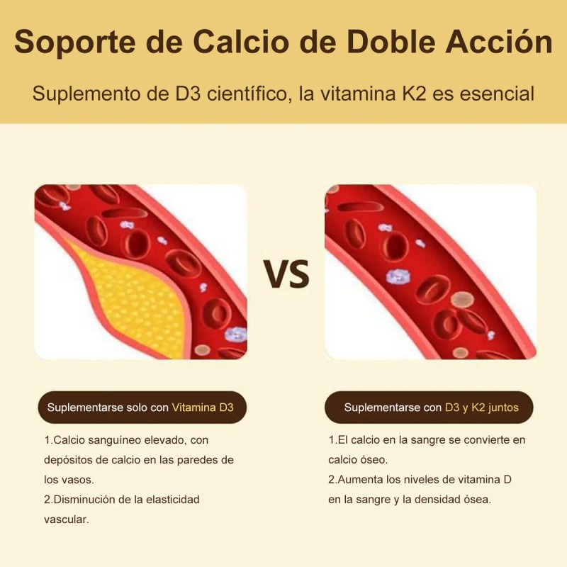 2pc Vitamina D3 5000 Iu+k2 100 Mcg 250 Cápsulas Blandas