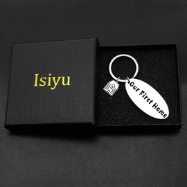 Isiyu Home keychain New Homeowner Gifts Gift New memories First Hom Housewarming Gift Realtor Closing Gifts House Keyring Moving in Key Chain for Owners Jewelry
