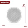 Pyle Home PDPC8T In-Ceiling Enclosed Speaker System with Transformer, White,