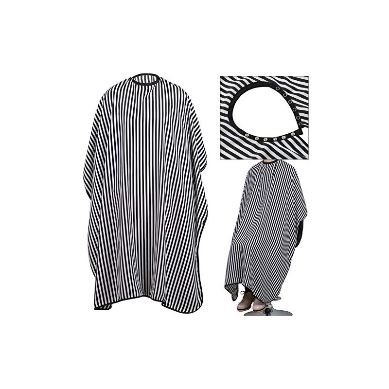 TRIXES Full Length Black White Monochrome Hairdressers Gown - Adjustable