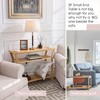 Nnewvante Bamboo Console Table Behind Couch, Entryway Table with Shelves,