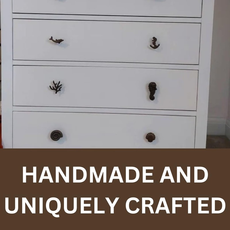 Antique Bronze Sea-Life Marine Nautical Drawer Knobs, Bathroom, Cupboards, Dresser