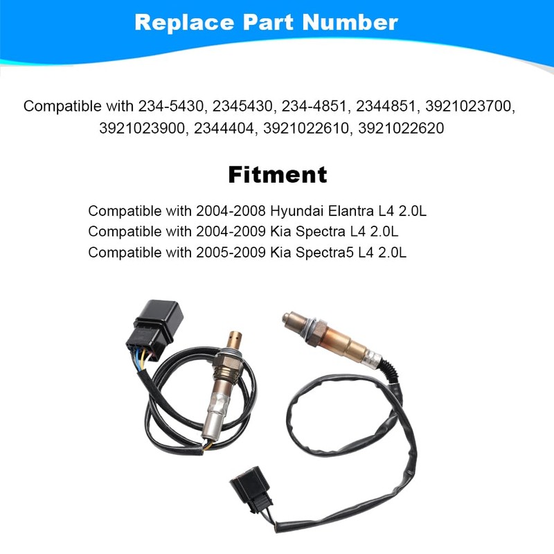 JDMON 2PCS Oxygen O2 Sensor Upstream Downstream Replacement for 2004-2009