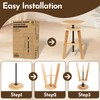 conda Adjustable Height Wooden Drafting Stool 19" to 26", Beech