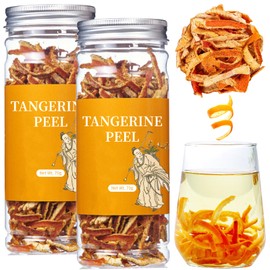 Wanhua Hall Fresh Dried Tangerine Peel Dried Mandarin Orange Peel Strips 4.94oz/140g Mandarin Pure Citrus Peel Strips Natural Mandarine Scent Suitable for Cooking & Tea