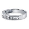 BERRICLE Sterling Silver Wedding Rings Channel Set Princess Cut Cubic