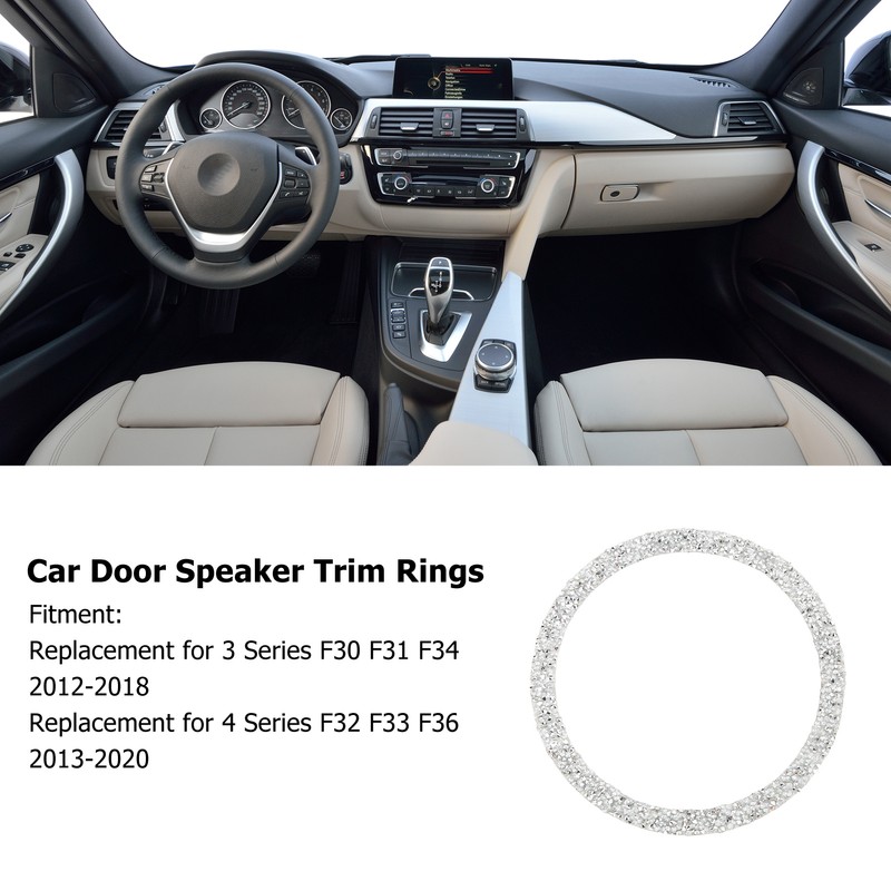 4PCS Bling Car Speaker Cover Vehicle Door Audio Speaker Reflective