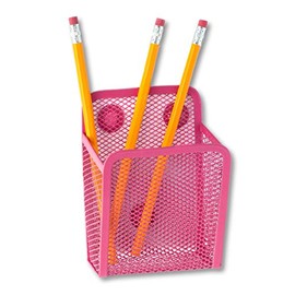 Jennakate- Magnetic Pen Holder - Liquid Chalk Holder- Family Command Center - Magnetic Message Board - Hot Pink