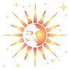 Retro Sun Stencil - 26.5 x 26.5 cm (L) -