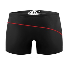 sesto senso Men's Swimming Trunks Tight Competition Waterproof Swimming Trunks M to 4XL Tight Swimwear, Bd 314 Black