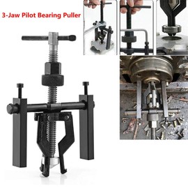 Qiilu Extractor de rodamientos piloto, Herramienta de extracción de rodamientos de 3 mandíbulas, Juego de extractores de Engranajes de buje para Coche, SUV, Motocicleta