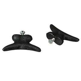 Set of 6 Matte Black Cast Iron Boat Cleat Drawer Pulls: 2.5 Inches Long, Decorative Nautical Cabinet Knobs for A Stylish Coastal Accent to Your Home Decor