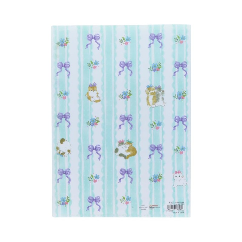 Sunstar Stationery mofusand Clear File, 5 Pockets, Ribon, S2172682