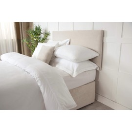 Belledorm Headboard Wrap - Transforms a drab looking bed base - Luxury Faux Suede (Linen, Double)