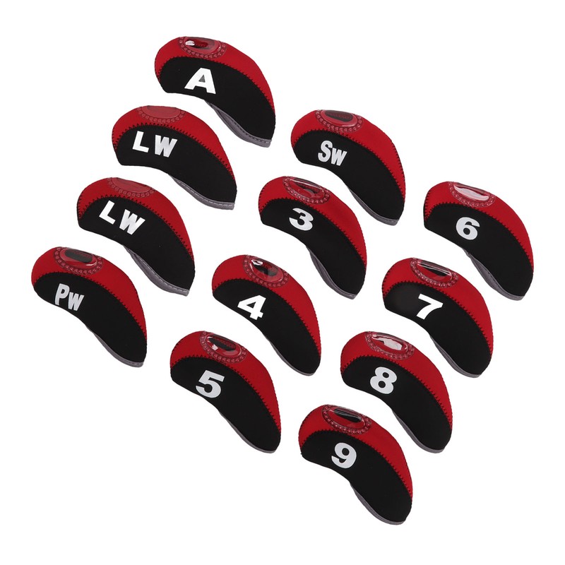 12 Pcs Golf Iron Head Cover Set Club Headcover Set