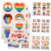 Healvian 45sheets Rainbow Pride Temporary Stickers Decorative Decals for for