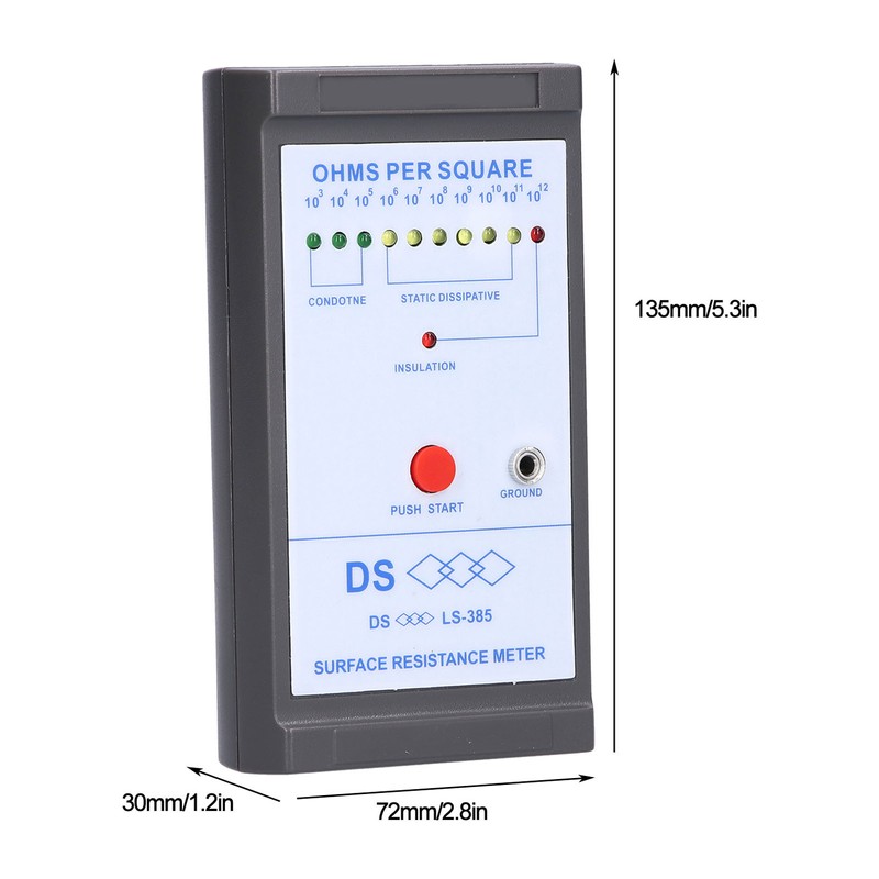 Surface Resistance Tester High Accuracy Detection Static Electricity Meter Equipment