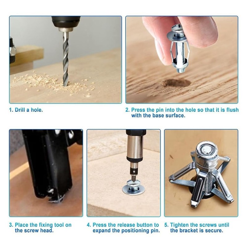 Tsudoku 90pcs Expansion Screw Petal Nut Jack Nuts Petal Nuts