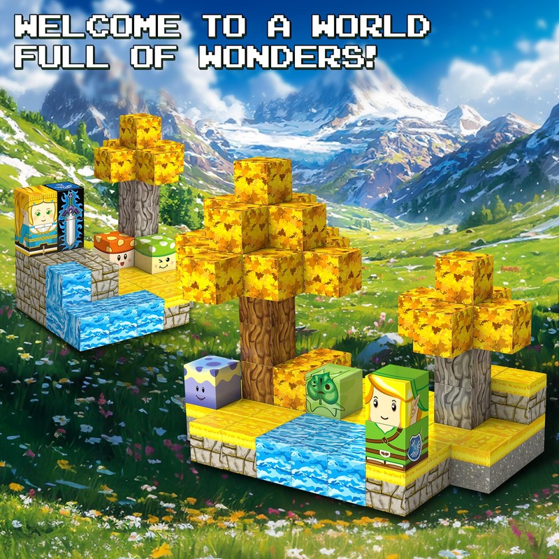 Magnetic Building Blocks for BOTW Fans, Koroks Magnet Cubes Blocks