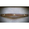 Decorative Coat Hat Rack With Brass Hooks - Made From Genuine Oak Wine Barrel Stave