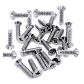 TERF® M5 X 60mm Pozi Countersunk Machine Screws Stainless Steel A2 (304) Machine Screw M5 (5mm) X 60mm Pozi Flat Double Countersunk Machine Screw Bolts - Pack of 20