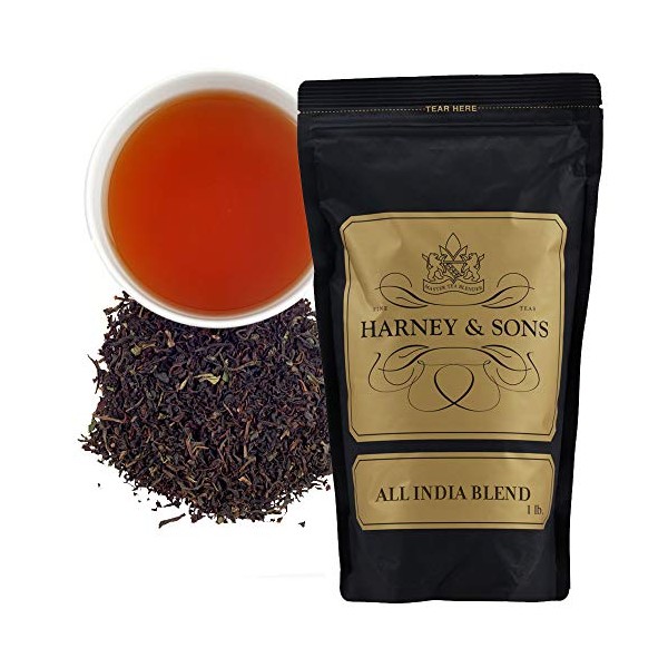 Harney & Sons All India Blend Loose Tea, a blend of teas from Assam, Darjeeling and Nilgiri, 16 Ounce