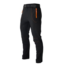 Kuseeker Mens Stretch Work Hiking Pants Quick Dry Lightweight Waterproof Outdoor Travel Climbing Fishing Pants Black 38