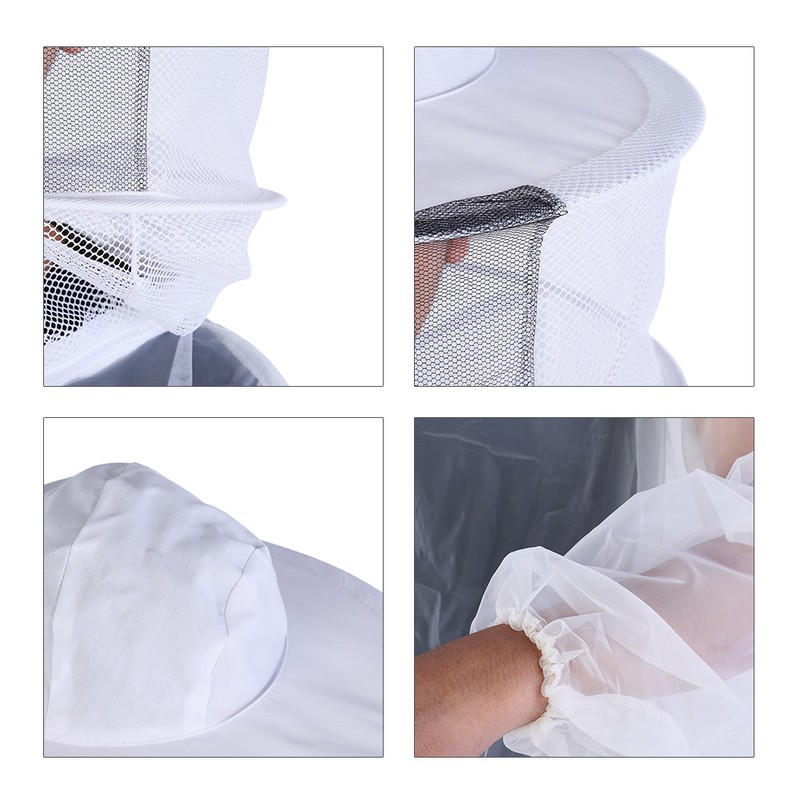 Professional Beekeeper Jacket Transparent Beekeeping Protective Suit Equipment with Hooded