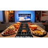 Basketball Court Table Runner, Black, 72x13 Inch