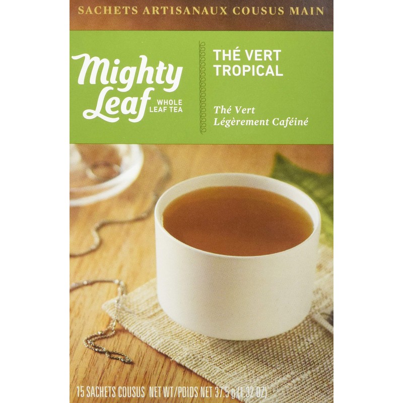 Mighty Leaf Tea, Green Whole Leaf Tea Bags - Green