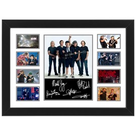AllStarMedia ACDC Limited Edition Collage Poster Print, A4 or A3 Sizes, Premium Glossy Paper, High Resolution, Framed or Unframed (Unframed, A4 (12x8-30x20cm))