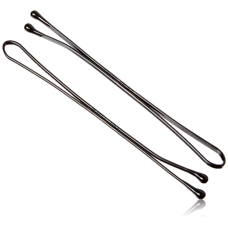Kleravitex BLACK Jumbo 2.75" Bobby Hair Pins - Black Tipped