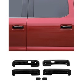 DSWSQ 6pcs Carbon Fiber Exterior Door Handle Covers Decor Trim with Smart Key Cutout Compatible with Ford F-150 4DR 2015-2020 Accessories Car Outside Door Handle Protection Shell