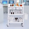 VEVOR Medical Mobile Trolley Cart with 2 Drawers & 3