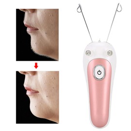 Electric Facial Hair Remover Women Threading Epilator Physical Threader Hair Remover for Face Arm Leg Use(Pink)