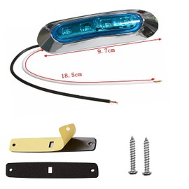 JXOFROAD LED Blue Boat Marine Lights,12V Interior Courtesy Light Deck Navigation Night Fishing Lure Lighted Waterproof Kayak Pontoon Swimming Strip Light(Pack of 6)