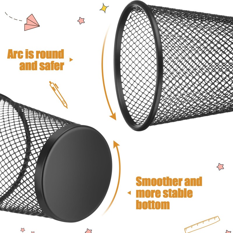 Otoolling 6 Pcs Grid Wall Cups with Ring Hooks Hanging