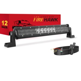 Firehawk LED Light Bar 12 Inch 40,000LM, 2026 New Japanese L-A-B Chips, Spot Flood Combo Beam, Driving Off Road Fog Work for Truck Pickup ATV UTV SUV Cart IP68 Waterproof with 12V Wiring Harness kit