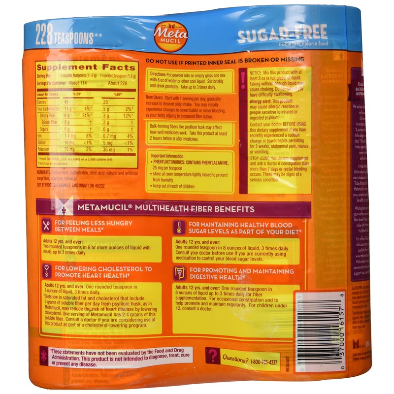Metamucil Sugar Free Value Pack - 228 Doses