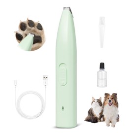 WAONIQ Dog Clippers for Grooming, Dog Paw Trimmer, Pet Paw Trimmer, Mini Trimmer for Dogs, Rechargeable, Low Noise for Trimming Dog Cat Hair Around Paws, Eyes, Ears, Face, Rump (Green)