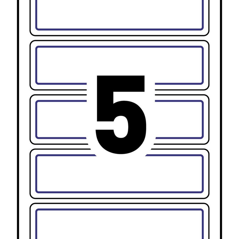 Avery Report Cover Labels, 1" X 3.5", White Rectangle with