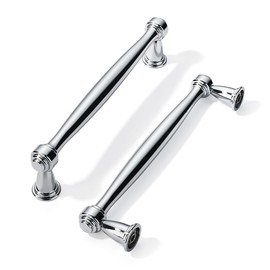 khtumeware 10 Pack 3-3/4 Inch(96mm) Vibrant Polished Chrome Cabinet pulls Kitchen Cabinet Handles Kitchen Cabinet Hardware for Cupboard Drawer Handles Dresser Pulls