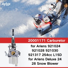 Aylux 20001171 Carburetor for Ariens 921024 921028 921030 921317 254cc L15D for Ariens Deluxe 24 28 Snow Thrower Blower