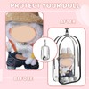 2 PCS Dolls Protective Case, Transparent and Black Storage Solution