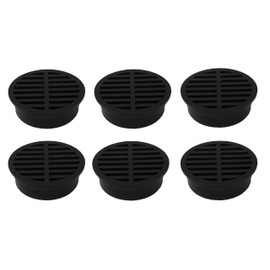 4" Outdoor Round Flat Drain Grate Cover (6, Black)