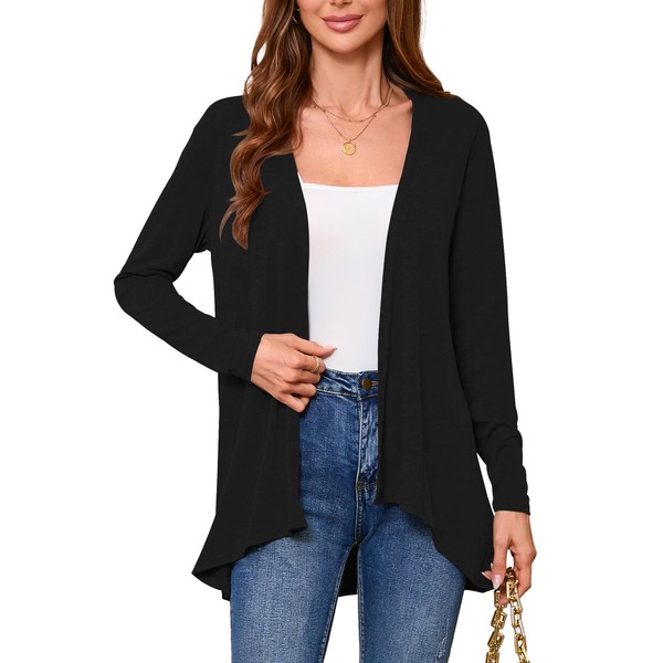 Witsmile Women's Lightweight Open Front Cardigans Long Sleeve Soft Casual
