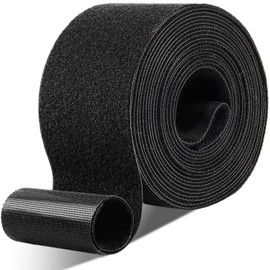 2in x 12ft Hook and Loop Straps, Self-Gripping Quick Fastening Cable Ties, Cut to Length, Double Sided Hook and Loop Roll for Bundling Fastening Storage and Organization