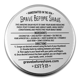 GRAVE BEFORE SHAVE Head Hunter Beard Balm (Tropical summer aroma) (4 oz.)